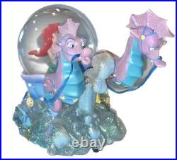 Brand New Rare Disney The Little Mermaid Ariel Seahorses Musical Snow Globe95544