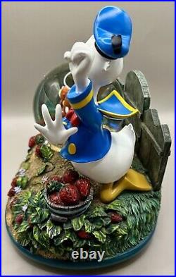 Chip Dale Donald Duck Strawberry Snow Globe Music Box Figure Disney See Below