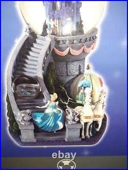 Cinderella Staircase Snowglobe musical globe Disney Store NIB