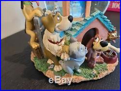 DISNEY'S DOGS Musical Photo Frame Snow Globe lots of dogs, great condition