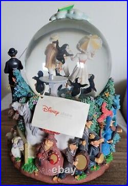 DISNEY STORE Mary Poppins Let's Go Fly A Kite Water Snow Globe Music Box