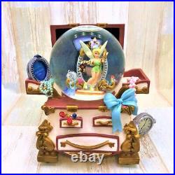 DISNEY STORE Peter Pan Tinker Bell Snow Globe Music Box Photo Frame