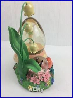 DISNEY Tinkerbell Butterfly Double Snow Globe Musical RARE Discontinued RETIRED