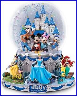 DIsney's Magical Moments Rotating Musical Glitter Snow Globe New