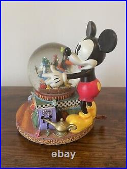 Disney 100 Years of Magic Musical Moving Snow Globe Minnie, Donald, Goofy, Pluto