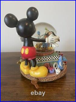 Disney 100 Years of Magic Musical Moving Snow Globe Minnie, Donald, Goofy, Pluto