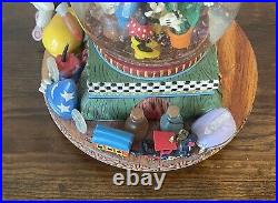 Disney 100 Years of Magic Musical Moving Snow Globe Minnie, Donald, Goofy, Pluto