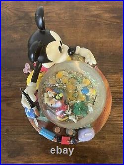 Disney 100 Years of Magic Musical Moving Snow Globe Minnie, Donald, Goofy, Pluto