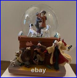 Disney 101 Dalmatians 40th Anniversary Musical Snow Globe Cruella de Vil NEW