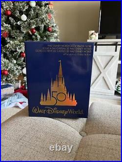 Disney 50th Anniversary Cinderella Castle Musical Water Snow Globe SEALED (NEW)