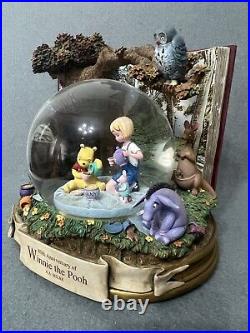 Disney 80th Anniversary Of Winnie The Pooh Musical Snow Globe Large Rare Vintage