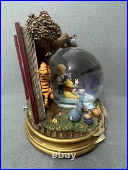 Disney 80th Anniversary Of Winnie The Pooh Musical Snow Globe Large Rare Vintage