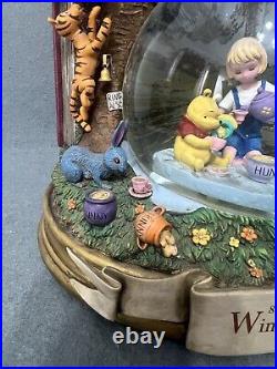 Disney 80th Anniversary Of Winnie The Pooh Musical Snow Globe Large Rare Vintage