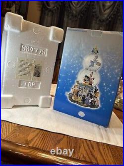 Disney A Magical Gathering Two Tiered Musical Light Up Spinning Snow Globe