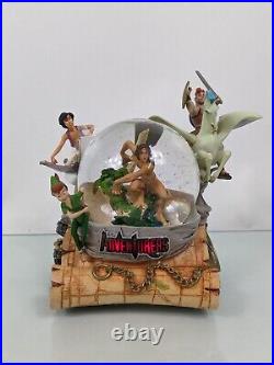 Disney Adventures Tarzan, Hercules, Aladdin, Peter Pan Musical Water Snow Globe