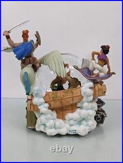 Disney Adventures Tarzan, Hercules, Aladdin, Peter Pan Musical Water Snow Globe