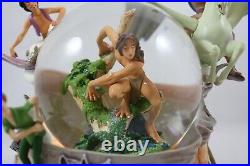 Disney Adventures Tarzan, Hercules, Aladdin, Peter Pan Musical Water Snow Globe
