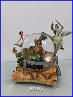 Disney Adventures Tarzan, Hercules, Aladdin, Peter Pan Musical Water Snow Globe