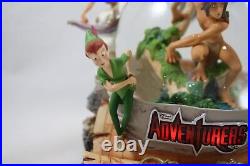 Disney Adventures Tarzan, Hercules, Aladdin, Peter Pan Musical Water Snow Globe