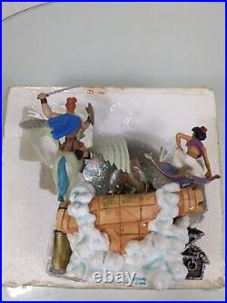 Disney Adventures Tarzan, Hercules, Aladdin, Peter Pan Musical Water Snow Globe