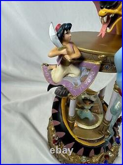 Disney Aladdin Hourglass Arabian Nights Musical Light Up Snow Globe 1992