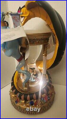 Disney Aladdin Hourglass Arabian Nights Musical Light Up Snow Globe 1992