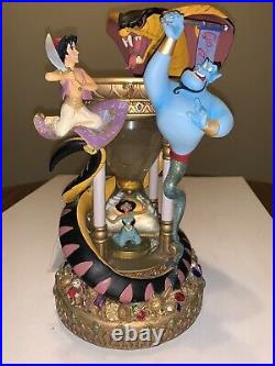 Disney Aladdin Hourglass Musical Snow Globe Arabian Nights Music Missing Bird