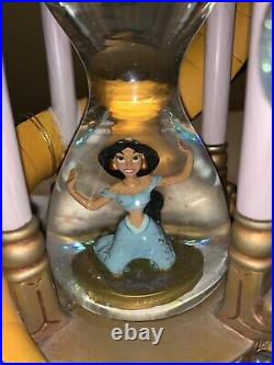 Disney Aladdin Hourglass Musical Snow Globe Arabian Nights Music Missing Bird
