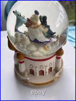 Disney Aladdin Jasmine Genie Musical Snow Globe A Whole New World Vintage