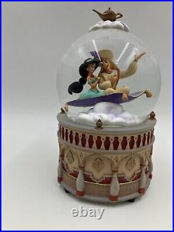 Disney Aladdin & Jasmine Musical Jumbo Snow Globe A Whole New World 1992 RARE