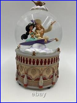 Disney Aladdin & Jasmine Musical Jumbo Snow Globe A Whole New World 1992 RARE