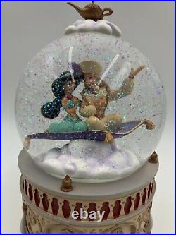 Disney Aladdin & Jasmine Musical Jumbo Snow Globe A Whole New World 1992 RARE