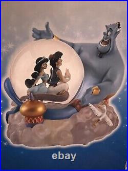 Disney Aladdin & Jasmine Musical Snow Globe Take A Magic Ride NEW Still Sealed