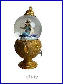 Disney Aladdin &Jasmine Snow Globe Musical Box Figurine Toy Magic Lamp, Tested