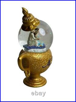 Disney Aladdin &Jasmine Snow Globe Musical Box Figurine Toy Magic Lamp, Tested