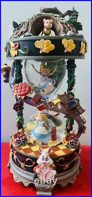 Disney Alice In Wonderland Hourglass Snow Globe with Music