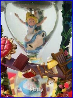 Disney Alice In Wonderland Hourglass Snow Globe with Music