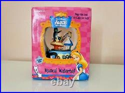 Disney Alice In Wonderland Music Snow Globe Im Late Caterpillar Enesco 5.5