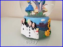 Disney Alice In Wonderland Music Snow Globe Im Late Caterpillar Enesco 5.5