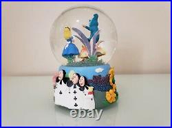 Disney Alice In Wonderland Music Snow Globe Im Late Caterpillar Enesco 5.5