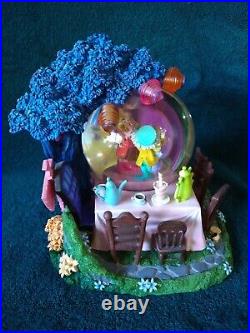 Disney Alice In Wonderland Snow Globe Tea Party Golden Afternoon Musical