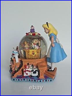 Disney Alice in Wonderland Musical Snow globe 50th Anniversary With Styrofoam Box