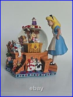 Disney Alice in Wonderland Musical Snow globe 50th Anniversary With Styrofoam Box