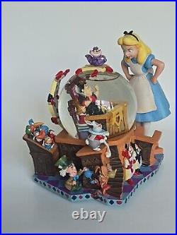 Disney Alice in Wonderland Musical Snow globe 50th Anniversary With Styrofoam Box