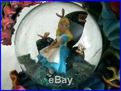 Disney Alice in Wonderland Snow Globe All in the Golden Afternoon Plays Music