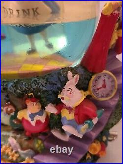 Disney Alice in Wonderland Snow Globe Drink Me Musical Retired RARE withBOX EUC