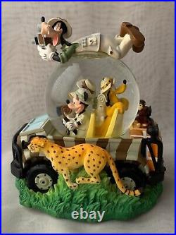 Disney Animal Kingdom Safari Jeep Water Snow Globe Zip-A-Dee-Doo-Dah Musical