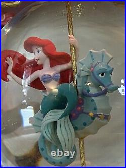 Disney Ariel & Princesses Snow Globe Carousel Music Box
