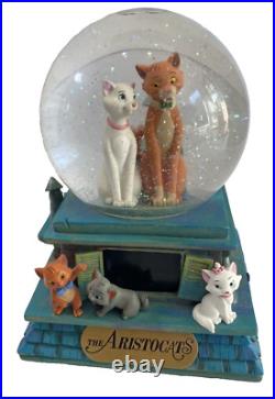 Disney Aristocats 40th Anniversary Music Box Snow globe Lights Up tested Holiday