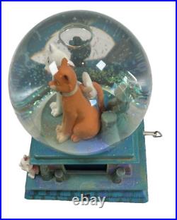 Disney Aristocats 40th Anniversary Music Box Snow globe Lights Up tested Holiday